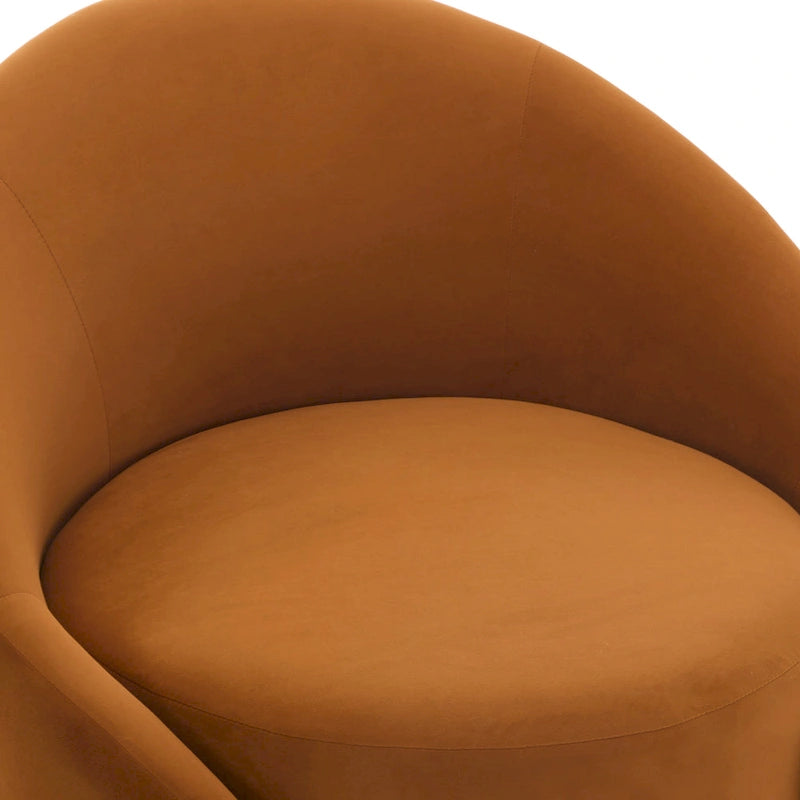 Fauteuils d'appoint pivotants en tissu bouclette velouté (ensemble de 2)