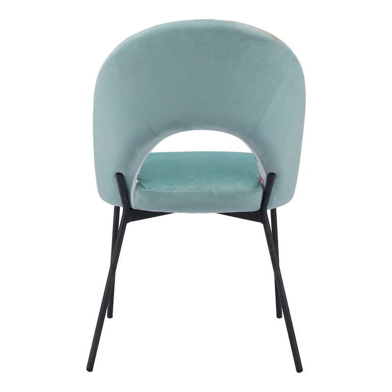 Chaises de salle à manger (lot de 2) Imprimé multicolore et vert - 54 x 84