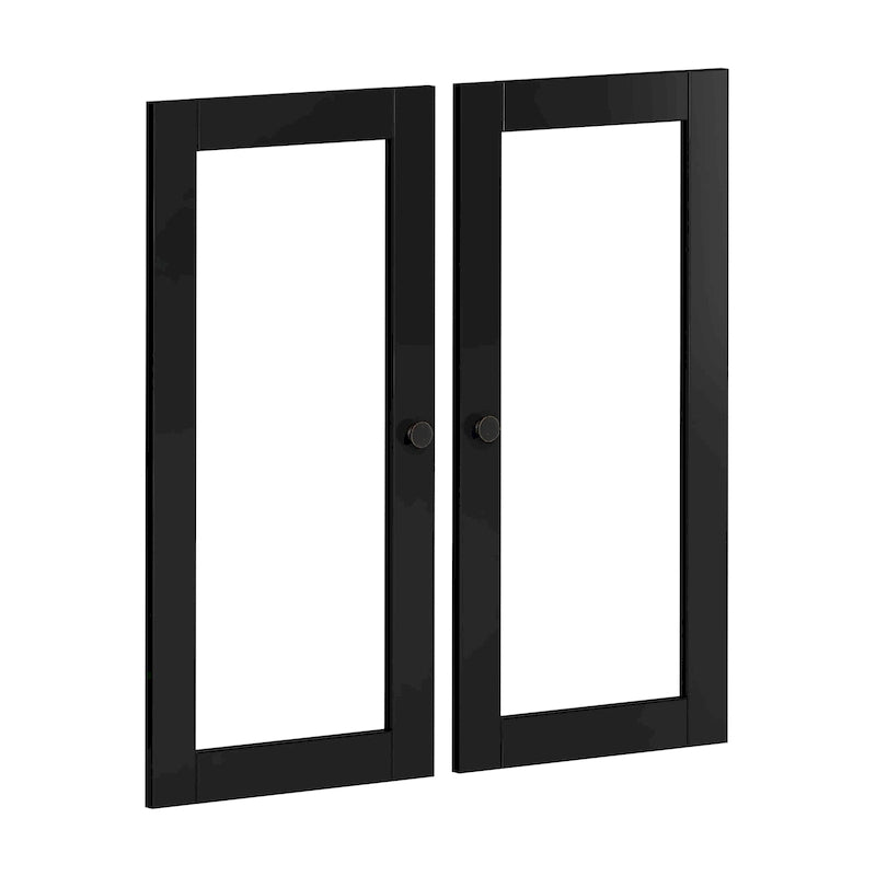 Garde-manger de cuisine modulaire 100 % bois massif, kit double porte – Lot de 2