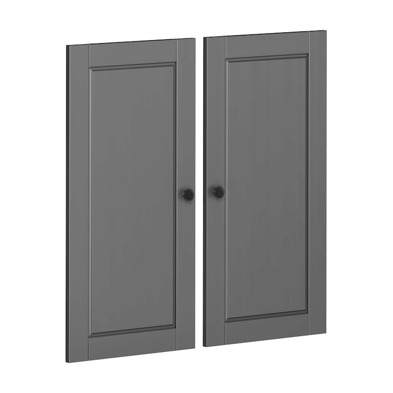 Garde-manger de cuisine modulaire 100 % bois massif, kit double porte – Lot de 2