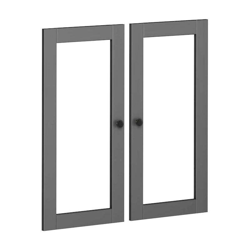 Garde-manger de cuisine modulaire 100 % bois massif, kit double porte – Lot de 2