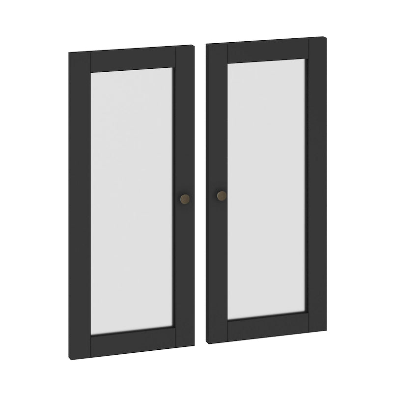 Garde-manger de cuisine modulaire 100 % bois massif, kit double porte – Lot de 2