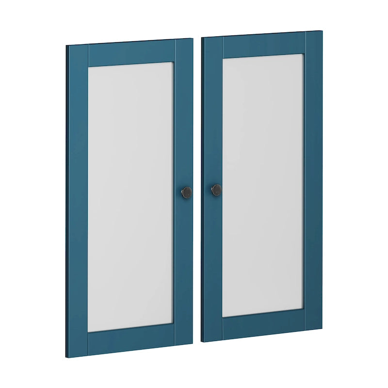 Garde-manger de cuisine modulaire 100 % bois massif, kit double porte – Lot de 2