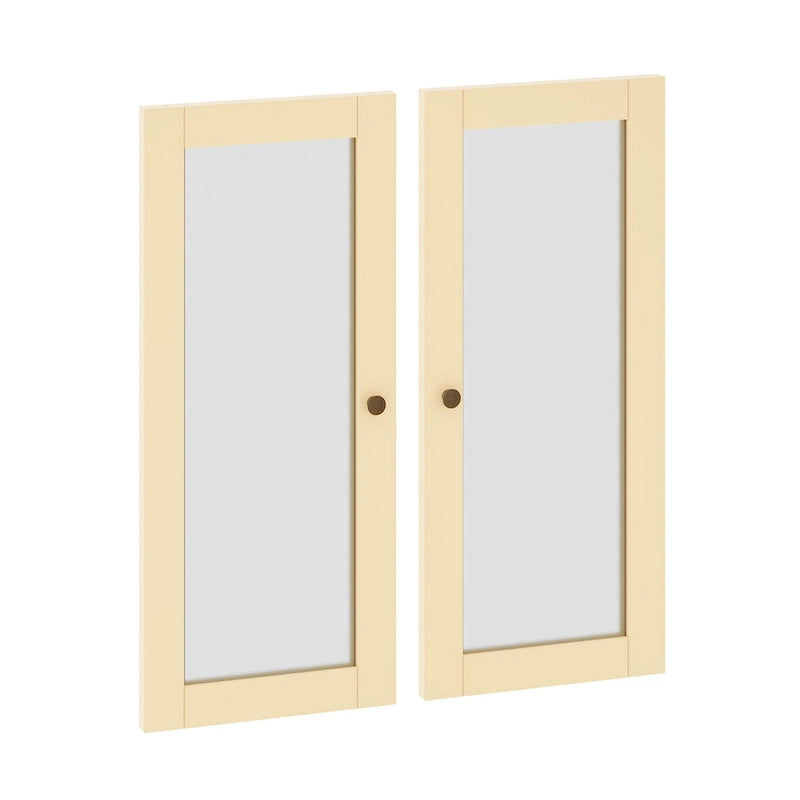 Garde-manger de cuisine modulaire 100 % bois massif, kit double porte – Lot de 2
