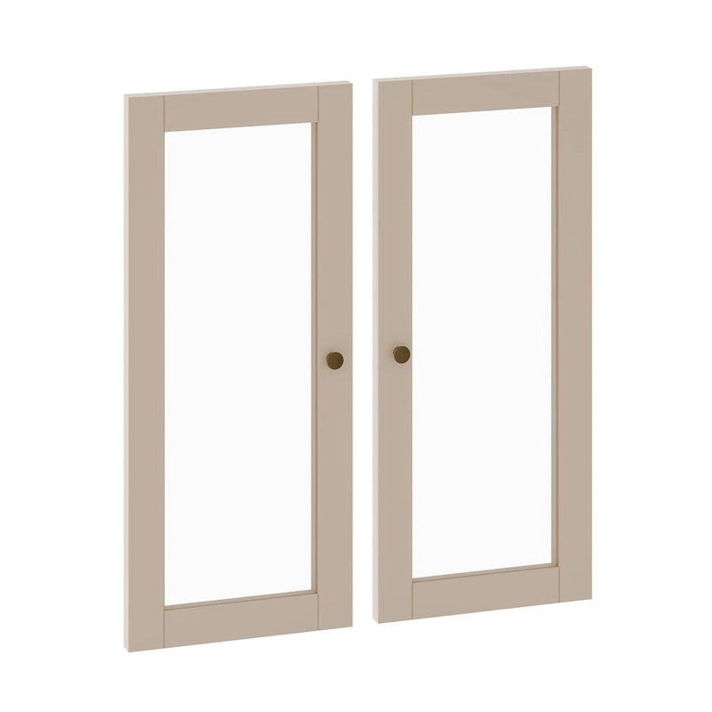 Garde-manger de cuisine modulaire 100 % bois massif, kit double porte – Lot de 2