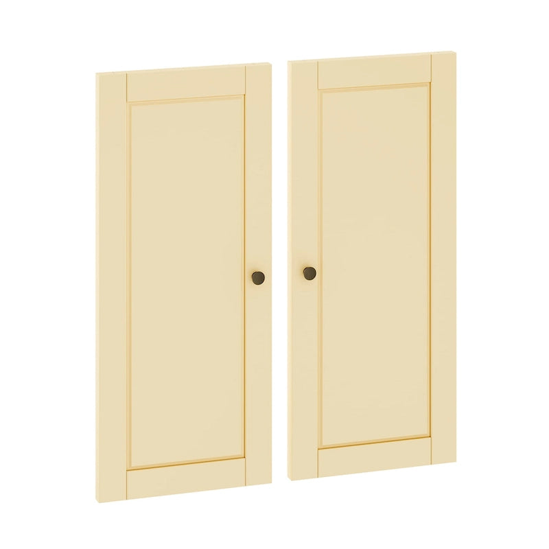 Garde-manger de cuisine modulaire 100 % bois massif, kit double porte – Lot de 2