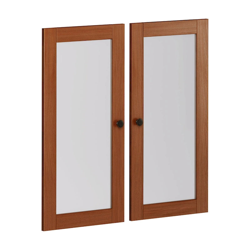 Garde-manger de cuisine modulaire 100 % bois massif, kit double porte – Lot de 2