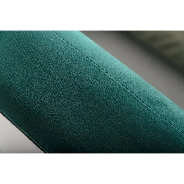 Lit moderne en tissu vert et noyer