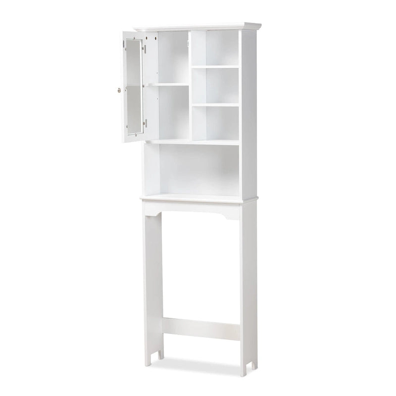 Meuble de rangement pour salle de bain en bois fini à placer au-dessus des toilettes