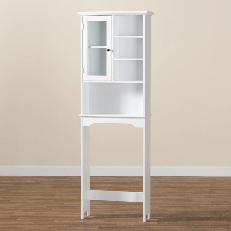 Meuble de rangement pour salle de bain en bois fini à placer au-dessus des toilettes
