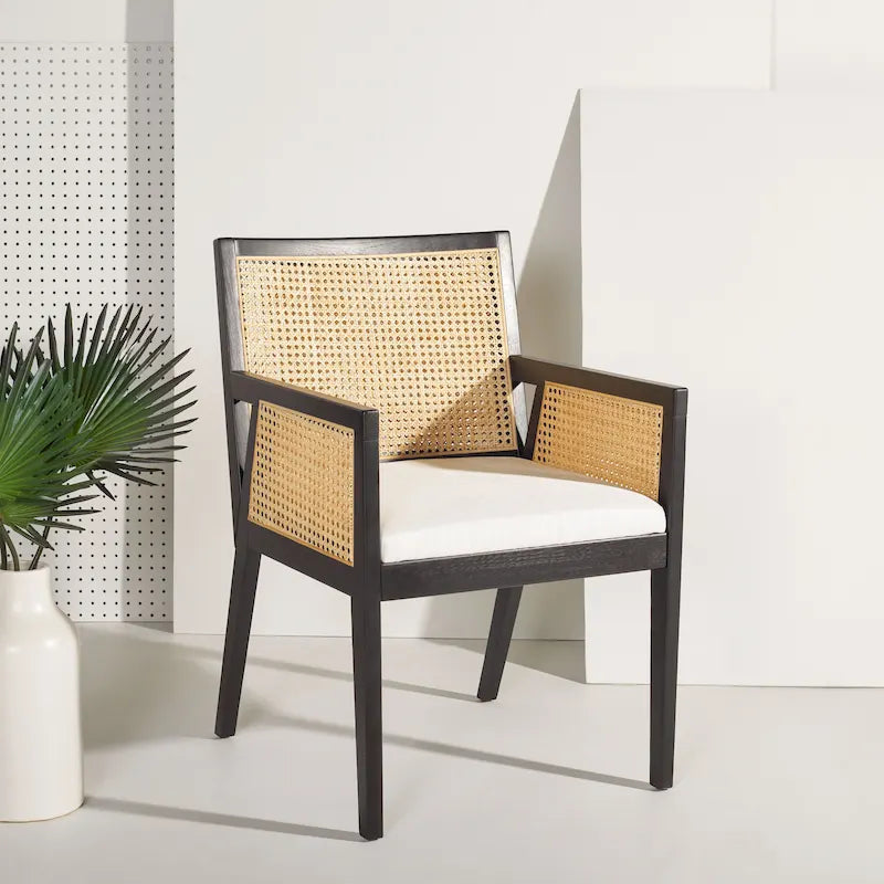 Chaise de salle à manger en rotin - 21,9 l x 24,8 L x 33,9 H - 22 l x 25 P x 34 H