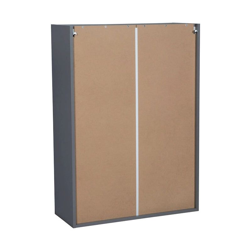 Meuble Haut 33 x 42 - Double Porte - Gris - 33 x 42 x 12