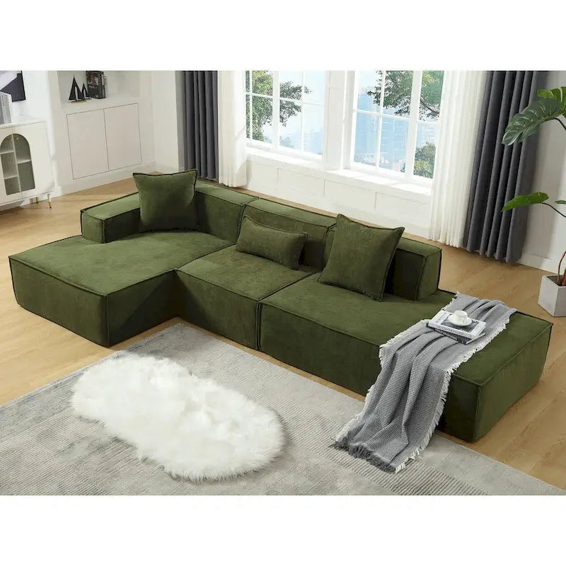 Canapé d'angle modulable moderne et minimaliste, installation gratuite