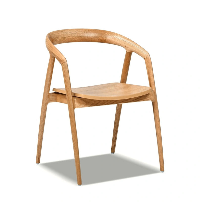 Chaise de salle à manger en chêne sculpté