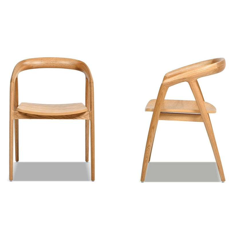 Chaise de salle à manger en chêne sculpté